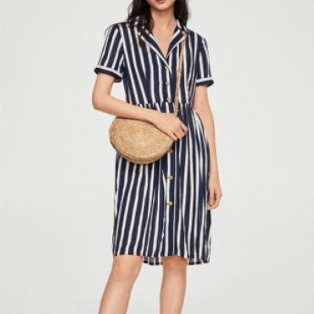 Mango Striped Shirt Summer Dress
